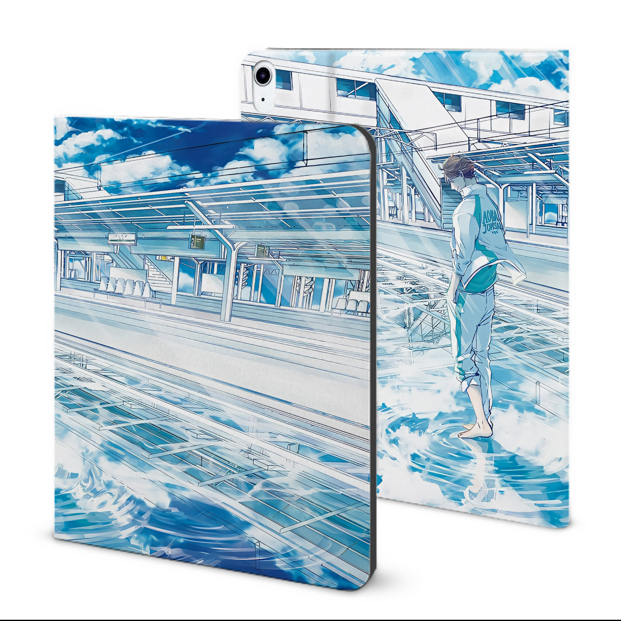 （画像用） ハイキュー!! Haikyu!! IPad ケース ブック型 PUレザー TPU 耐衝撃 軽量 薄型 ペン収納なし 全面保護 IPad 各モデル対応